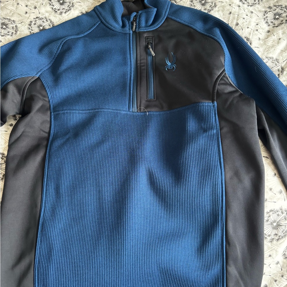 Spyder Blue and Gray Fleece Pullover